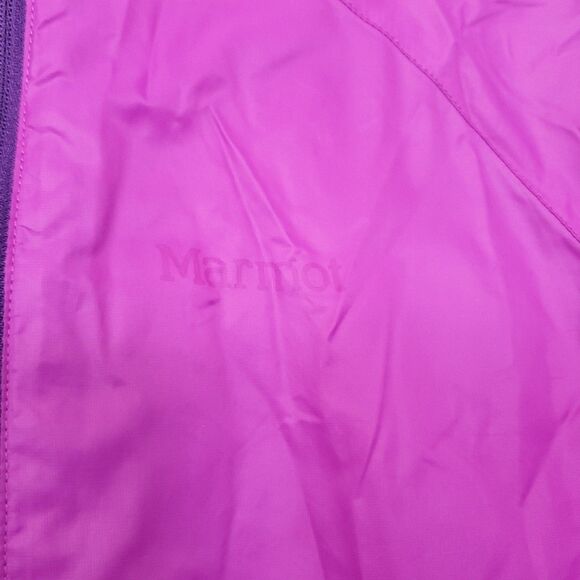 Marmot Windbreaker Rain Jacket Women M Full Zip Trail Wind Hoody Hiking Packable - Picture 8 of 16